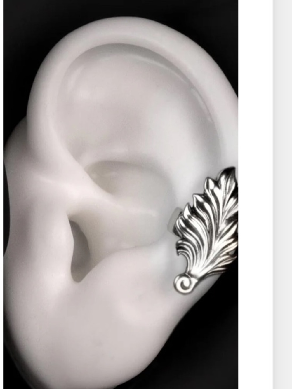 925 Sterling Silver Ear Cuff Leaf in OS by Ask and Embla - Picture 8 of 12
